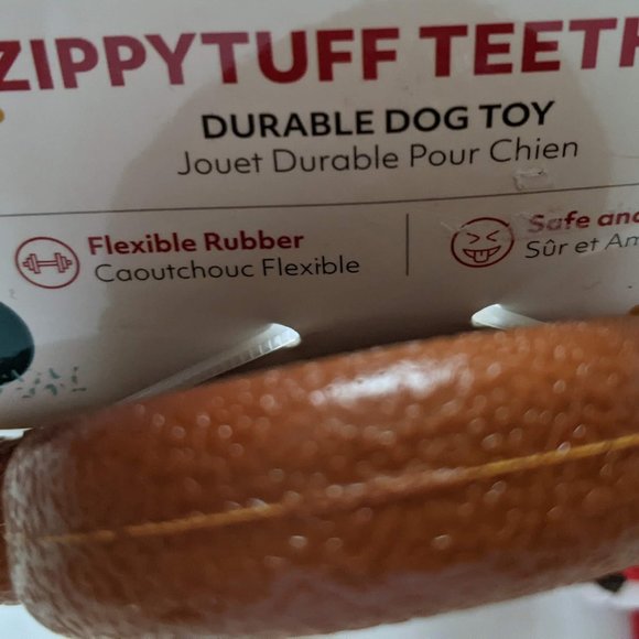 Zippy Paws Zippytuff Teether Gingerbread Man with Rope Teething Toy - Picture 4 of 6